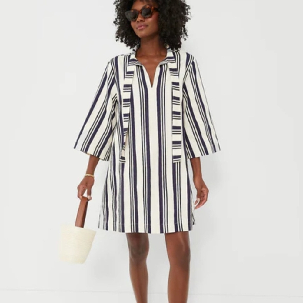 NEW WITH TAG! Tuckernuck Navy Stripe Montauk Dress In Large